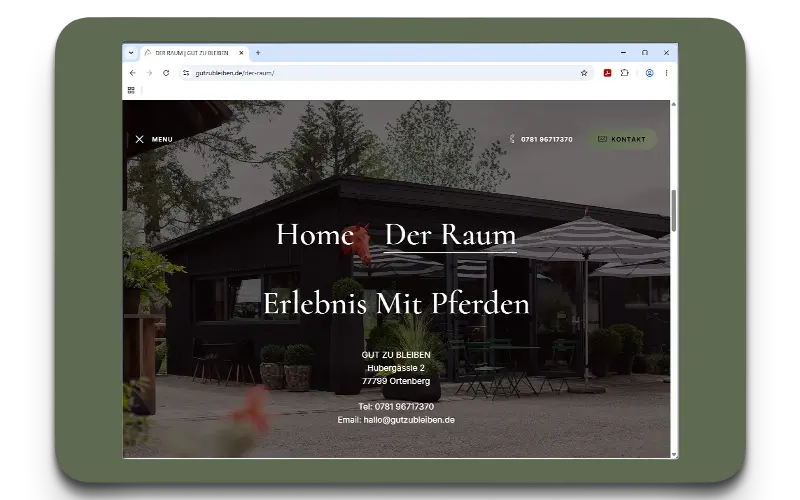 gutzubleiben-haupnavigation Websseiten Design, Hauptnavigation