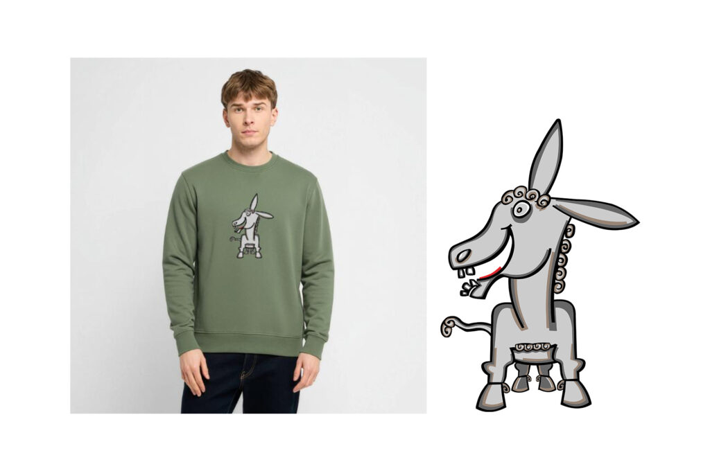 Esel mit Dauerwelle spreadshirt Esel mit Dauerwelle spreadshirt