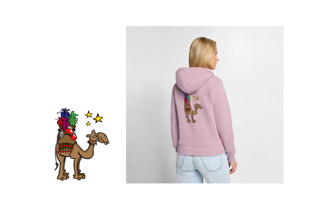 Kamel bringt Geschenke für Weihnachten Kamel bringt Geschenke für Weihnachten